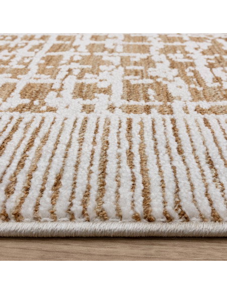 Tappeto Anders AN11 Beige/Natural: eleganza e comfort per ambienti boho chic ed etnici, con design moderno e facile manutenzion