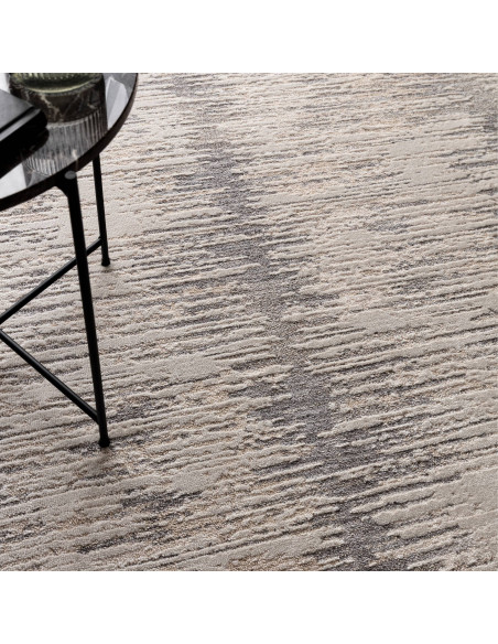 Tappeto Anders AN14 Grey: design astratto moderno, perfetto per ambienti boho chic ed etnici. Resistente, confortevole e facile