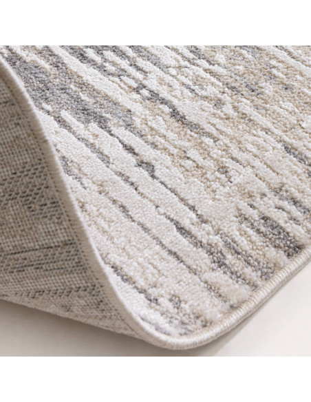 Tappeto Anders AN14 Grey: design astratto moderno, perfetto per ambienti boho chic ed etnici. Resistente, confortevole e facile