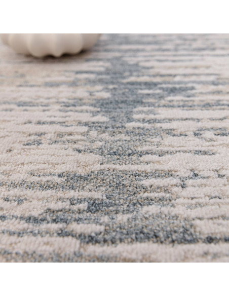 Tappeto Anders AN15 Blue: design astratto boho chic, resistente e facile da pulire, perfetto per ambienti moderni e raffinati.