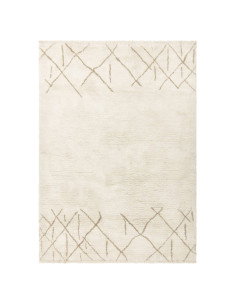 Tappeto Azera Berber Crosshatch in lana naturale, design geometrico boho chic, perfetto per ambienti moderni ed etnici, morbido