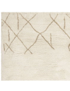 Tappeto Azera Berber Crosshatch in lana naturale, design geometrico boho chic, perfetto per ambienti moderni ed etnici, morbido 2