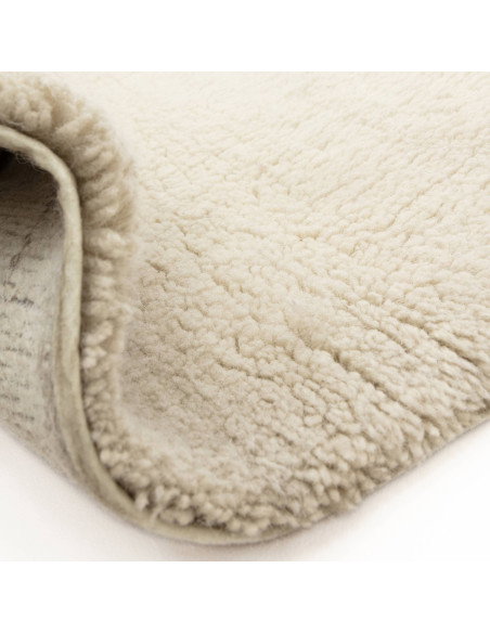 Elevate your space with the Azera Berber Crosshatch boho rug—handcrafted natural wool, timeless geometric design, and plush com