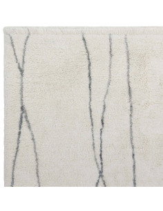 Tappeto Azera Berber Lineal in lana naturale, design geometrico e stile boho chic per un ambiente caldo, elegante e artigianale 2