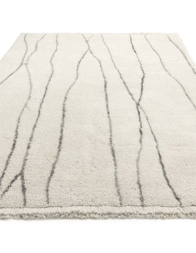 Handcrafted natural wool boho rug with elegant geometric design, plush texture, and durable comfort—perfect for stylish, cozy l