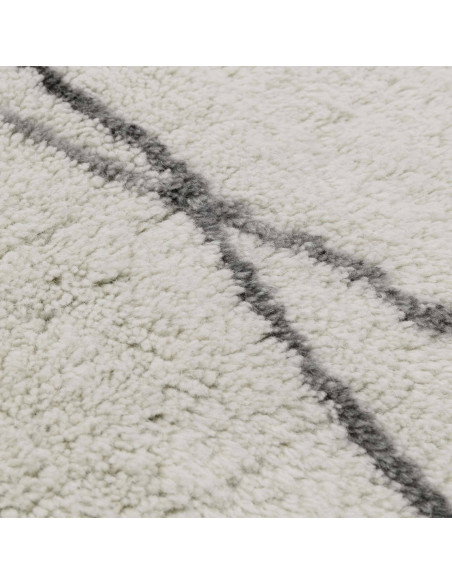 Handcrafted natural wool boho rug with elegant geometric design, plush texture, and durable comfort—perfect for stylish, cozy l