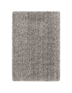 Tappeto Barnaby Grey in microfibra, spessore 8 cm, perfetto per ambienti boho chic ed etnici, elegante e confortevole con manut