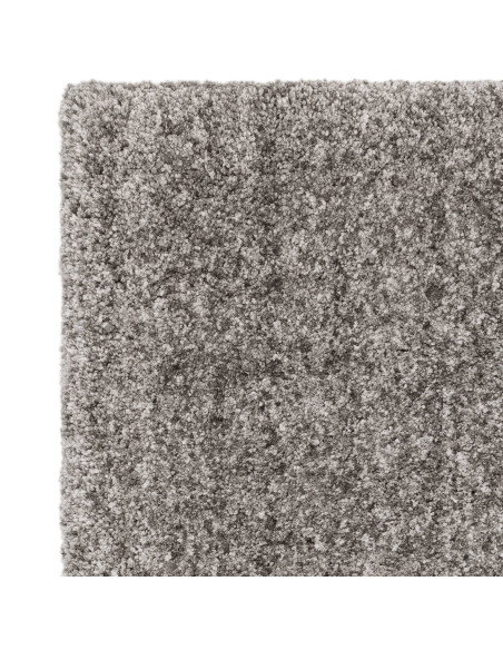 Tappeto Barnaby Grey in microfibra, spessore 8 cm, perfetto per ambienti boho chic ed etnici, elegante e confortevole con manut