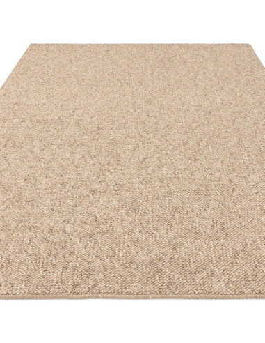 Soft, durable Boden Sand boho rug in neutral sand tone adds warmth and style to any modern or bohemian-inspired living space. E