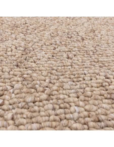 Soft, durable Boden Sand boho rug in neutral sand tone adds warmth and style to any modern or bohemian-inspired living space. E