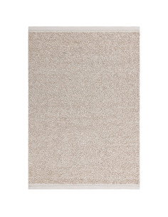 Tappeto Elm Taupe in lana viscosa, fatto a mano, perfetto per ambienti boho chic ed etnici. Eleganza naturale e comfort garanti