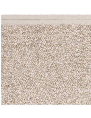 Tappeto Elm Taupe in lana viscosa, fatto a mano, perfetto per ambienti boho chic ed etnici. Eleganza naturale e comfort garanti