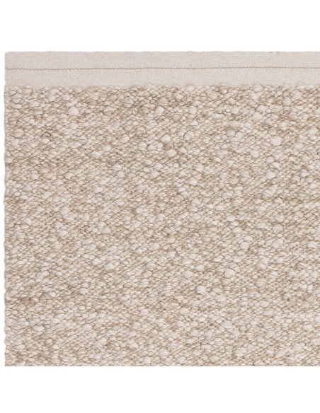 Tappeto Elm Taupe in lana viscosa, fatto a mano, perfetto per ambienti boho chic ed etnici. Eleganza naturale e comfort garanti