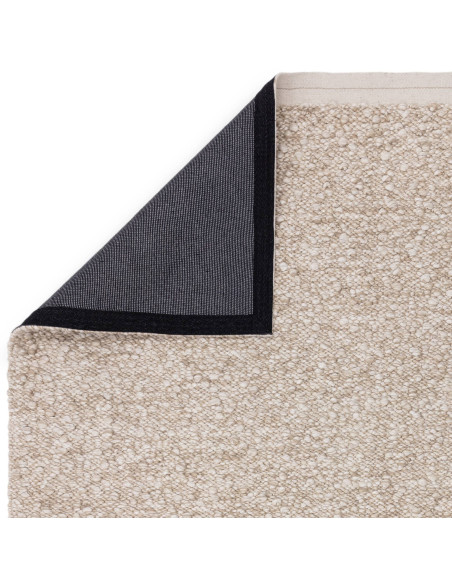 Elevate your space with the Elm Taupe boho rug, handcrafted from natural wool and viscose for timeless style and cozy comfort.