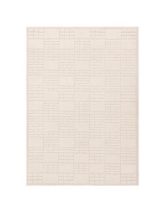 Tappeto Empire Cream/Neutral in lana naturale, fatto a mano, perfetto per ambienti boho chic ed etnici con stile e comfort senz