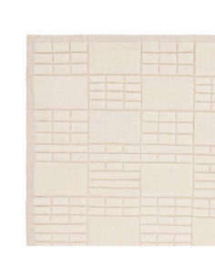 Tappeto Empire Cream/Neutral in lana naturale, fatto a mano, perfetto per ambienti boho chic ed etnici con stile e comfort senz 2