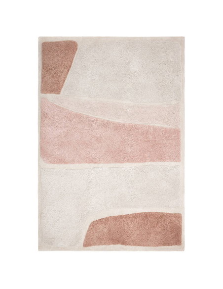 Tappeto Horizon Clay in poliestere, design geometrico e colori caldi, perfetto per ambienti moderni e tappeti boho chic dal fas