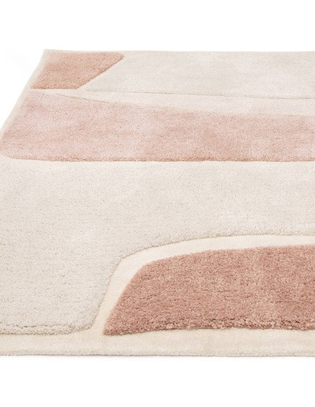 Tappeto Horizon Clay in poliestere, design geometrico e colori caldi, perfetto per ambienti moderni e tappeti boho chic dal fas