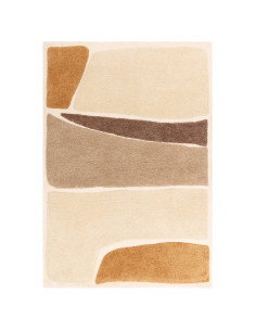 Tappeto Horizon Hessian in poliestere, design geometrico boho chic, resistente e facile da pulire, perfetto per ambienti modern