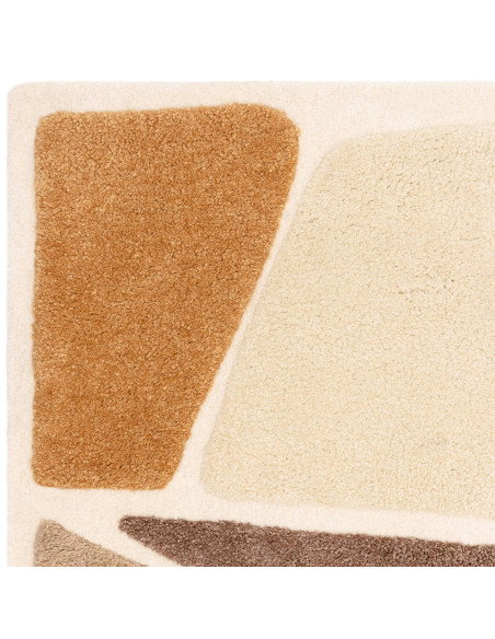 Tappeto Horizon Hessian in poliestere, design geometrico boho chic, resistente e facile da pulire, perfetto per ambienti modern