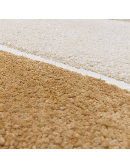 Tappeto Horizon Hessian in poliestere, design geometrico boho chic, resistente e facile da pulire, perfetto per ambienti modern