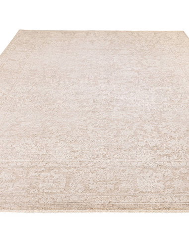 Tappeto Laurent LA03 Beige/Natural: eleganza boho chic con motivo astratto, morbidezza e facilità di manutenzione per ambienti