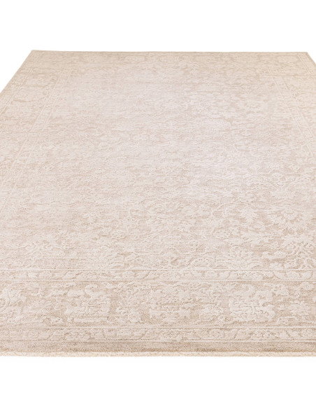 Tappeto Laurent LA03 Beige/Natural: eleganza boho chic con motivo astratto, morbidezza e facilità di manutenzione per ambienti