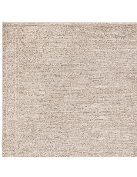 Elevate your space with the Laurent LA04 beige boho rug, featuring a subtle abstract design and durable, easy-care polyester fi