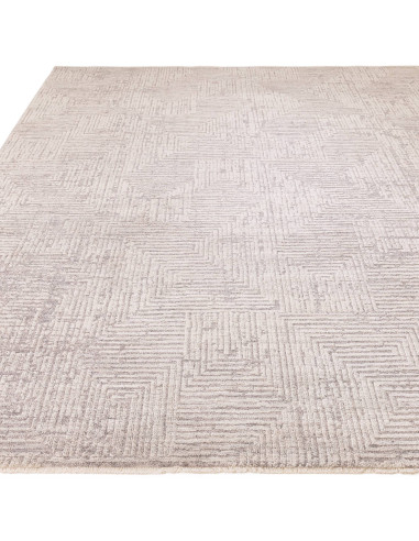 Tappeto Laurent LA05 Grey/Silver: design astratto e moderno, perfetto per ambienti boho chic o etnici, elegante e facile da pul