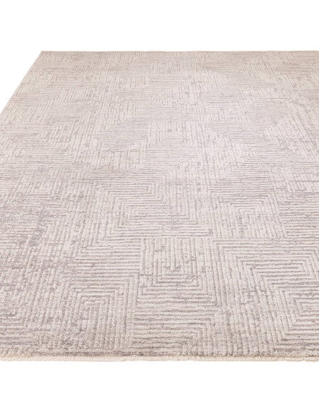 Elevate your space with the Laurent LA05 Grey/Silver boho rug, featuring an abstract design, plush comfort, and durable, easy-c