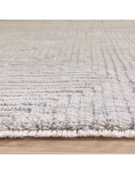 Elevate your space with the Laurent LA05 Grey/Silver boho rug, featuring an abstract design, plush comfort, and durable, easy-c