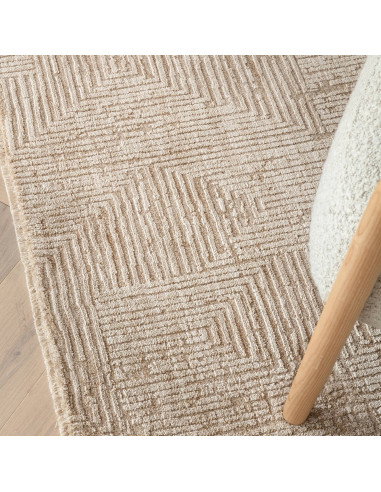 Tappeto Laurent LA06 Beige/Natural: eleganza e comfort con design astratto, perfetto per ambienti moderni e tappeti boho chic.