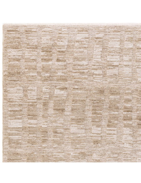 Elevate your space with the Laurent LA07 beige boho rug, featuring a durable, soft abstract design perfect for adding warmth an