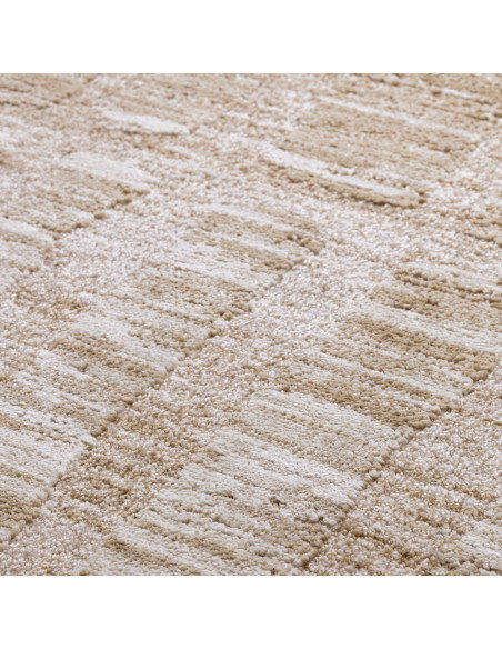 Elevate your space with the Laurent LA07 beige boho rug, featuring a durable, soft abstract design perfect for adding warmth an