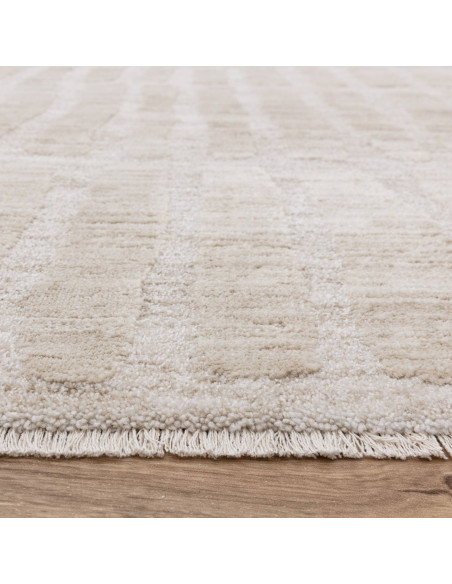 Tappeto Laurent LA08 Beige/Natural: eleganza e stile moderno per ambienti boho chic, resistente e facile da mantenere. Perfetto