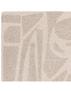 Tappeto Loxley Linen in lana naturale, design geometrico perfetto per ambienti boho chic ed etnici. Eleganza e comfort fatti a 2