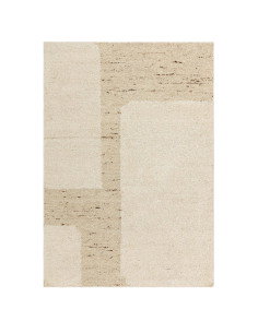 Tappeto Napa Border in lana, design organico e stile tinta unita, perfetto per ambienti moderni e tappeti boho chic dal fascino