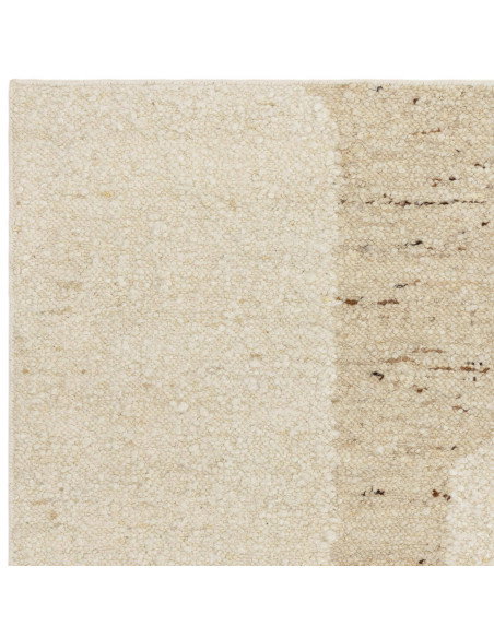 Tappeto Napa Border in lana, design organico e stile tinta unita, perfetto per ambienti moderni e tappeti boho chic dal fascino