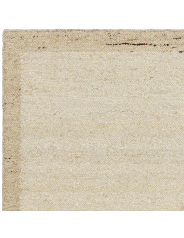 Handwoven Napa Ladder boho rug in natural wool blends durability with soft, neutral tones for a cozy, stylish addition to any r