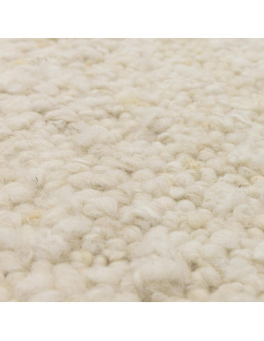 Handwoven Napa Ladder boho rug in natural wool blends durability with soft, neutral tones for a cozy, stylish addition to any r