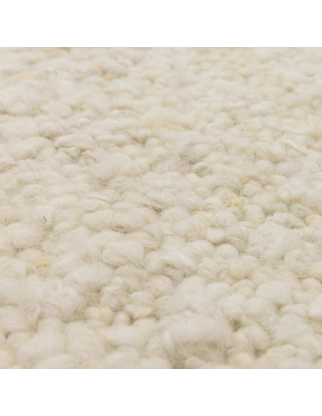 Handwoven Napa Ladder boho rug in natural wool blends durability with soft, neutral tones for a cozy, stylish addition to any r