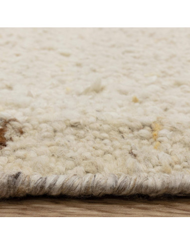 Tappeto Napa Ladder in lana naturale, stile boho chic con design etnico, morbido e versatile per un ambiente caldo e raffinato.