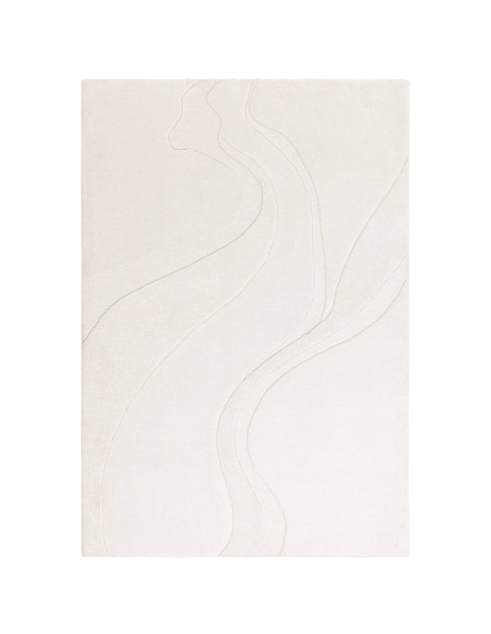 Tappeto Olsen Glide in lana naturale, design geometrico perfetto per ambienti moderni e tappeti boho chic, elegante e artigiana