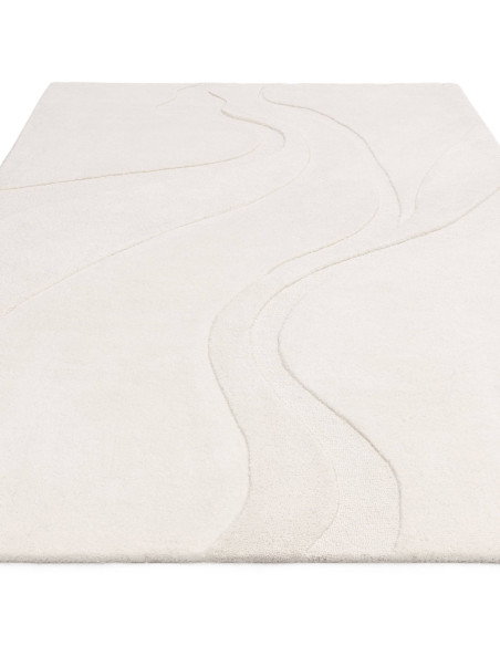 Elevate your space with the Olsen Glide boho rug, featuring a plush wool pile and abstract geometric design for timeless bohemi