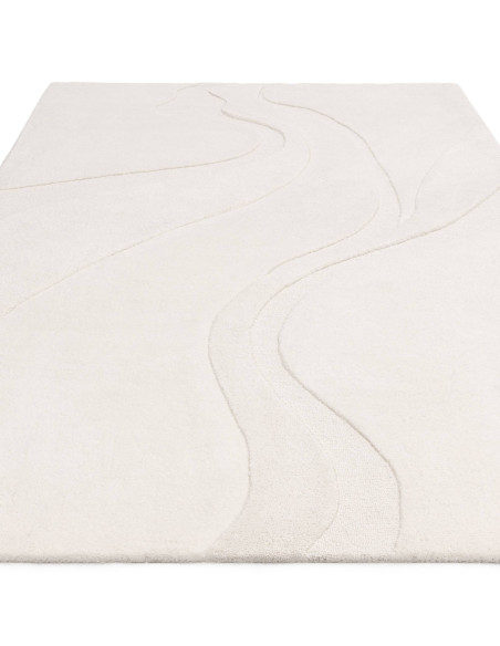 Tappeto Olsen Glide in lana naturale, design geometrico perfetto per ambienti moderni e tappeti boho chic, elegante e artigiana