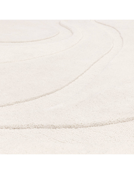 Tappeto Olsen Glide in lana naturale, design geometrico perfetto per ambienti moderni e tappeti boho chic, elegante e artigiana