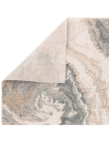 Elevate your space with the Seville 06 Oro boho rug, featuring an abstract fantasy design in soothing gold and beige tones. Dur
