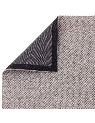 Tappeto Zander Charcoal in lana e poliestere, perfetto per ambienti boho chic ed etnici, elegante, resistente e facile da mante