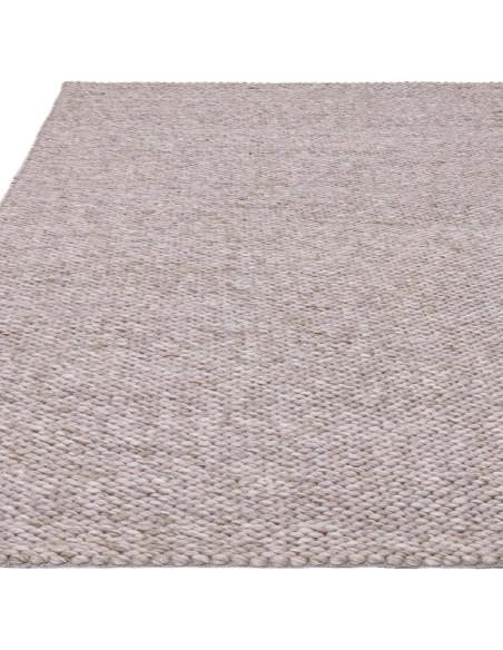 Tappeto Zander Charcoal in lana e poliestere, perfetto per ambienti boho chic ed etnici, elegante, resistente e facile da mante