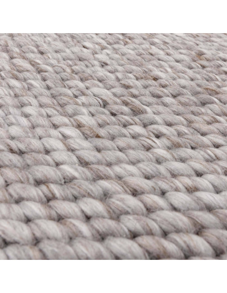 Tappeto Zander Charcoal in lana e poliestere, perfetto per ambienti boho chic ed etnici, elegante, resistente e facile da mante